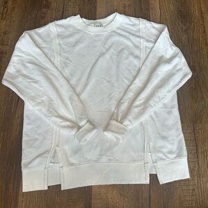 BKE White Crewneck Women Sweater